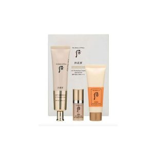 The History Of Whoo Gongjinhyang Anti-Wrinkle UV Protective Cream Moisturizer Special 3 Pcs Set